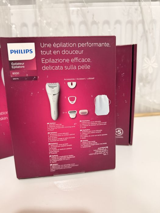 Epilator umed și uscat Philips BRE710/00, 5 accesorii!