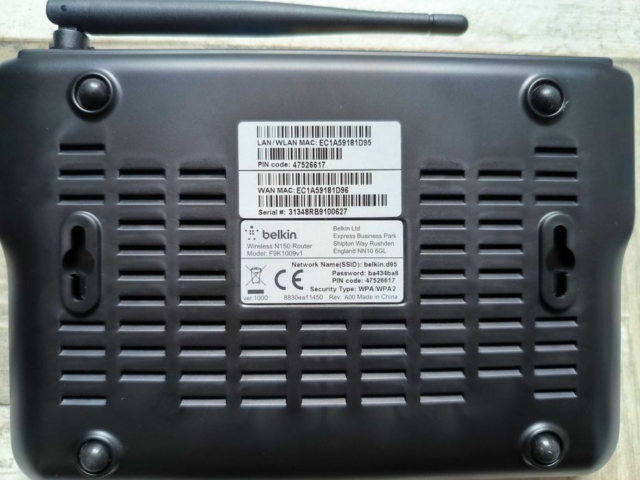 Безжичен рутер / WiFi router - Belkin N150 - НОВ