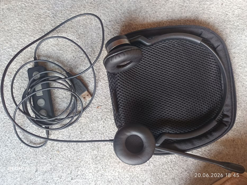 Чисто нови леки слушалки с микрофон (Jabra Jizz 2300)