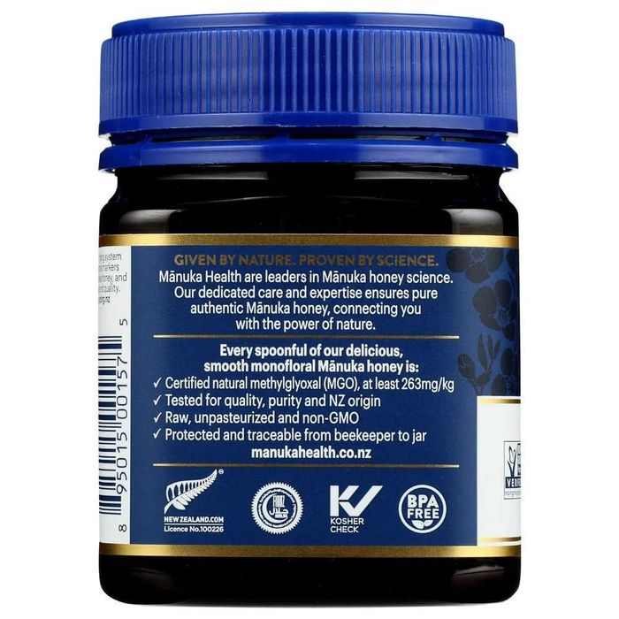 MIERE Manuka Health ORIGINALA cruda CERTIFICATA UMF 10+ MGO 263+ 500 grame