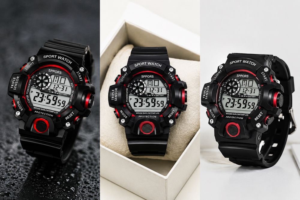 Ceas sport digital, rezistent la apă 50M
