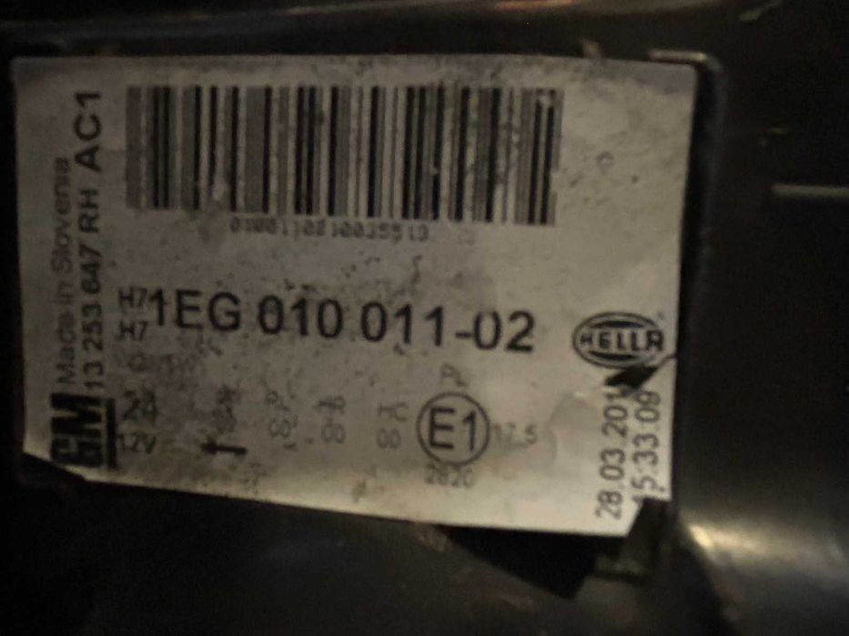 фар десен Opel Astra J 2009-2015 г. #586S.