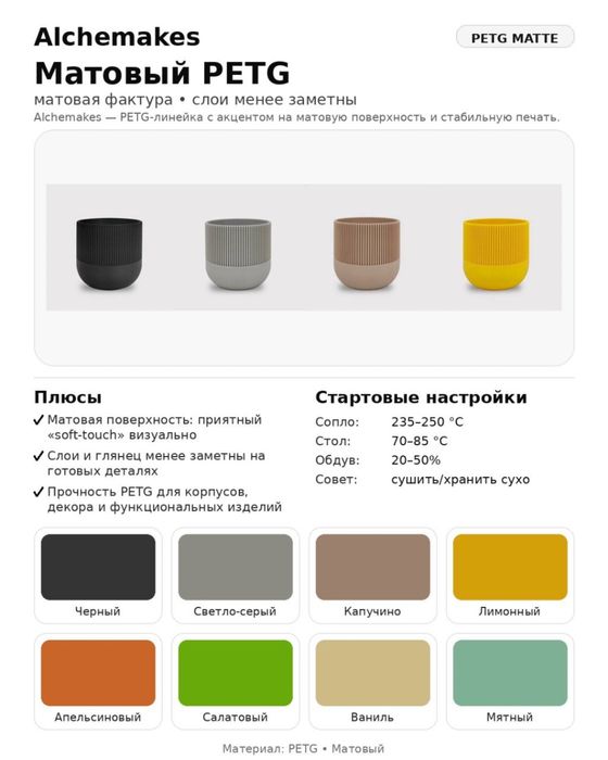 Пластик для 3D печати