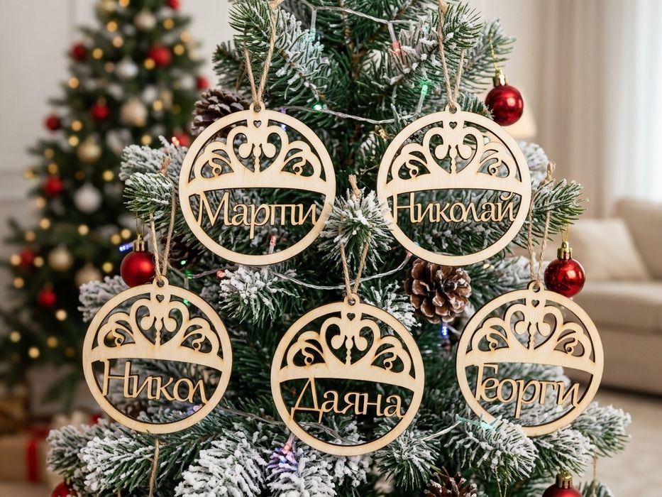 Персонализирани играчки за коледна елха