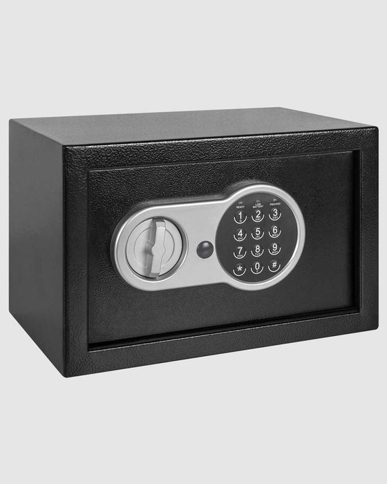Дигитален сейф, стоманена конструкция, достъп с код/ключ, 31x20x20см
