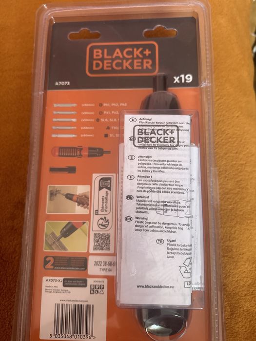 Surubelnita electrica Black & Decker, 6V + 19 accesorii