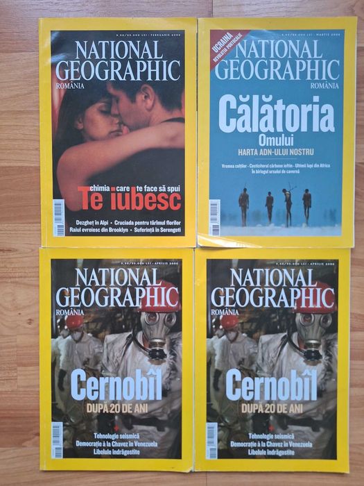 Lot 22 Reviste National Geographic România – Colecție Rară 2003–2007, Primele Ediții