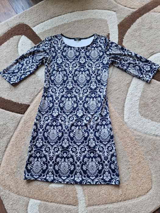 Дамска стилна рокля, размер 38, леопардова рокля размер 36