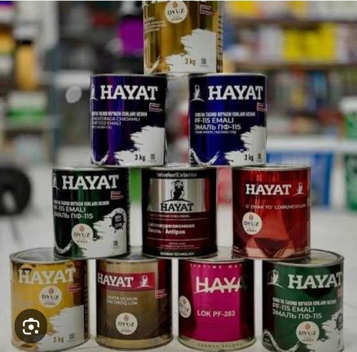 Краски Hayat в широком ассортименте