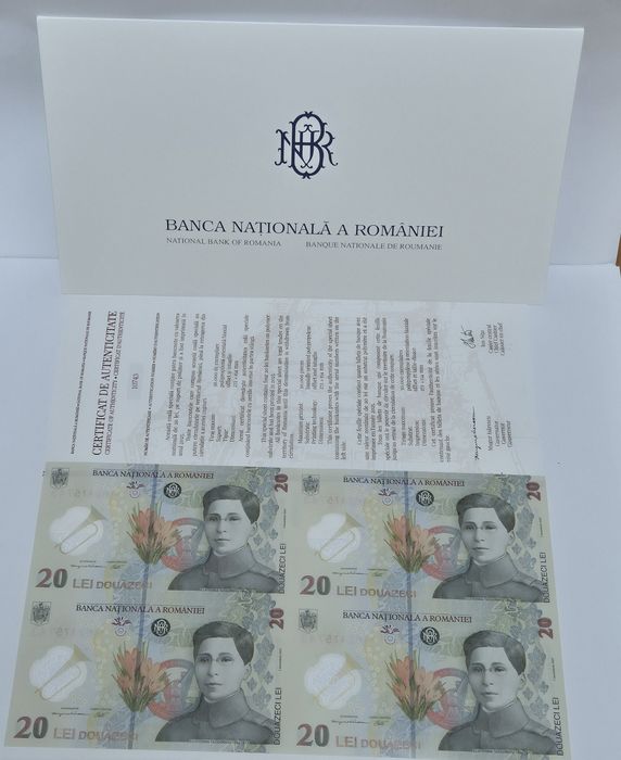 Cadoul perfect! Lot complet bancnote comuniste 4×20  tip coala A4 schi