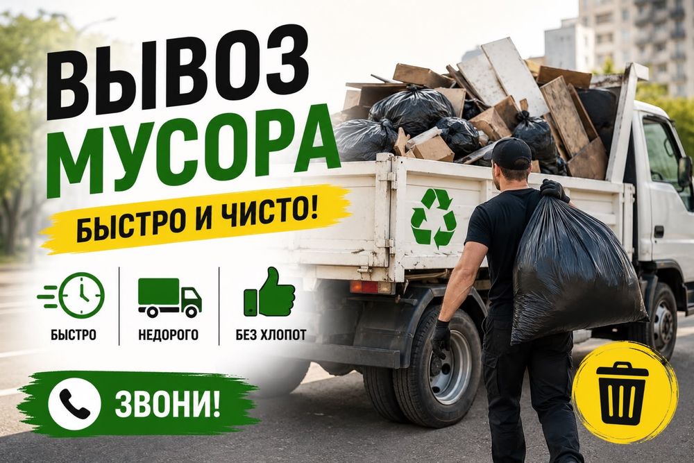 Вывоз мусора. Быстро! Аккуратно! Недорого!