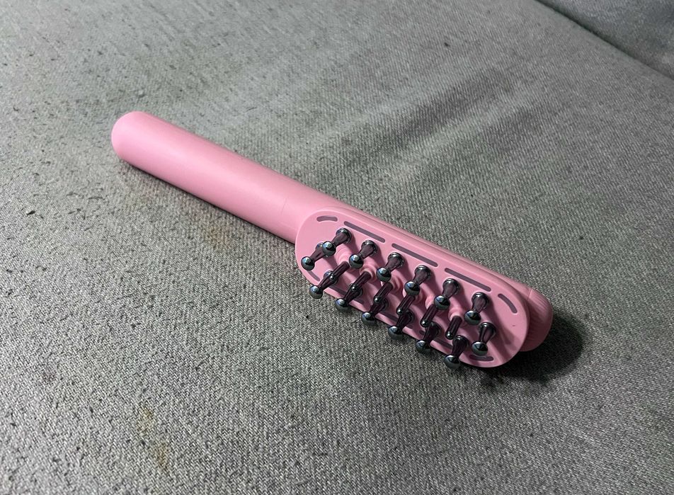 Aparat masaj facial EMS microcurent LED rosu JMMG