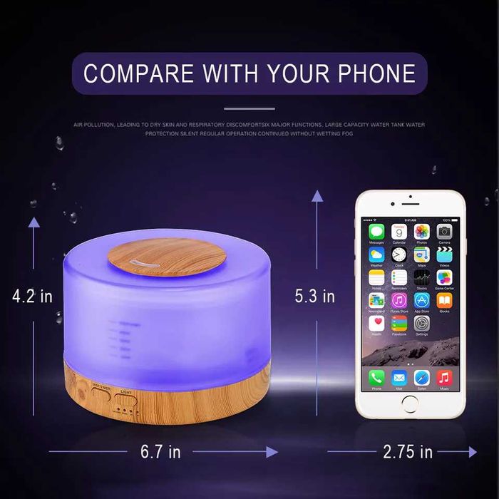 НОВО! Музикален Дифузер с Bluetooth колонка Арома дифузер блутут лампа