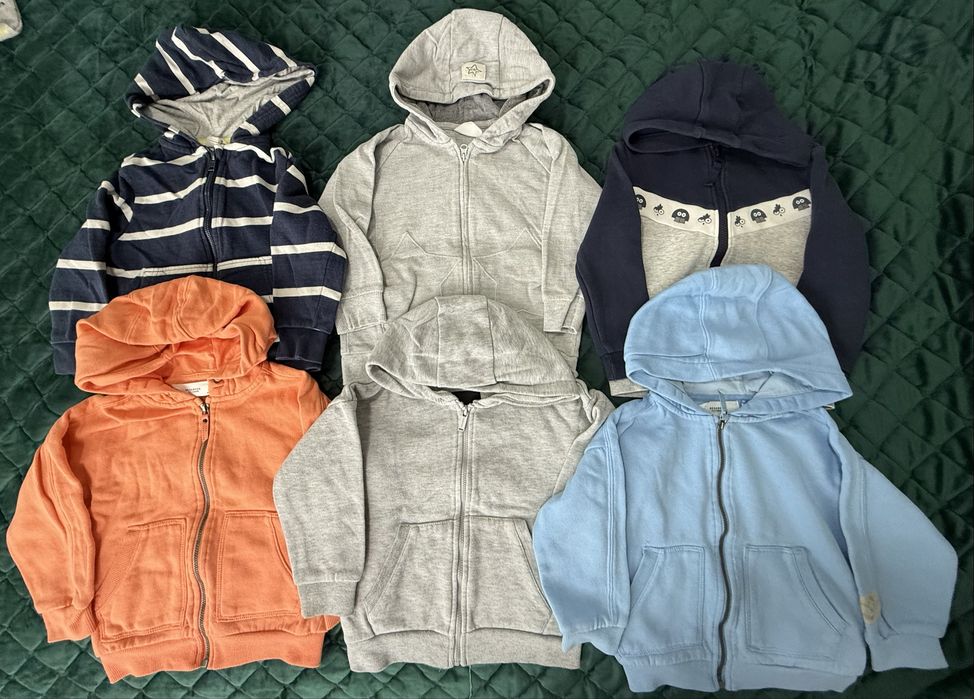 Lot hanorace cu fermoar  mărimea 98