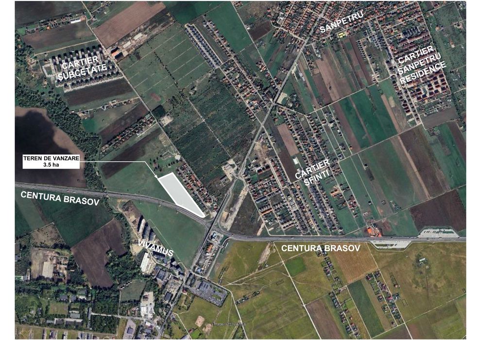Teren de vanzare 35 000 mp Sanpetru - potrivit dezvoltari imobiliare