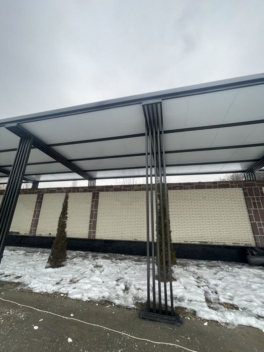 Навес сендвичпанелдан 2026 тренд фасон