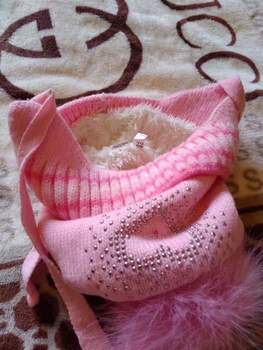 Детская шапочка теплая