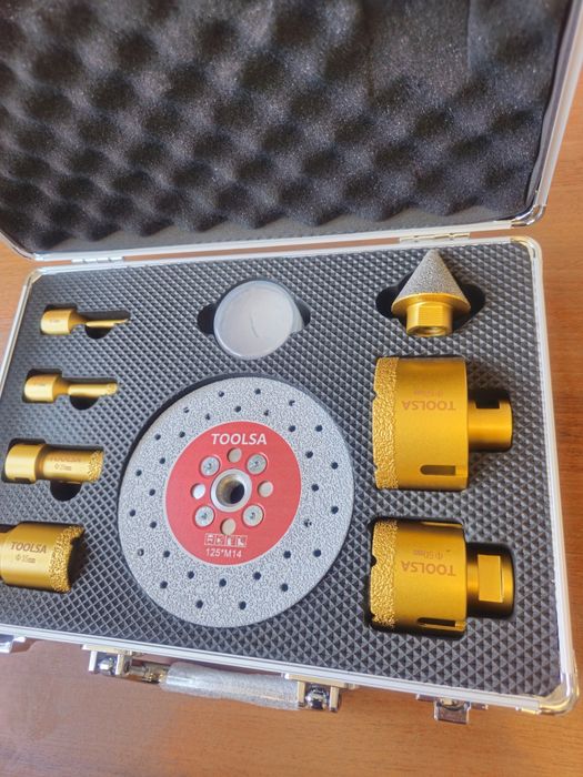 Комплект диамантени боркорони за пробиване фаянс теракот гранитогрес