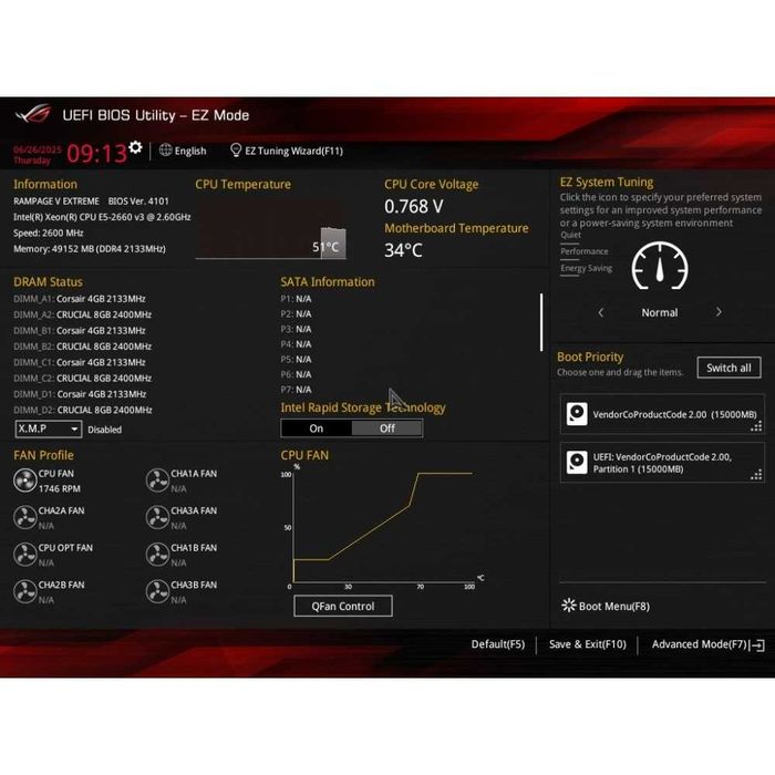 Дъно Дънна платка ASUS Rampage V Extreme 2011-3 X99 DDR4 OVERCLOCK