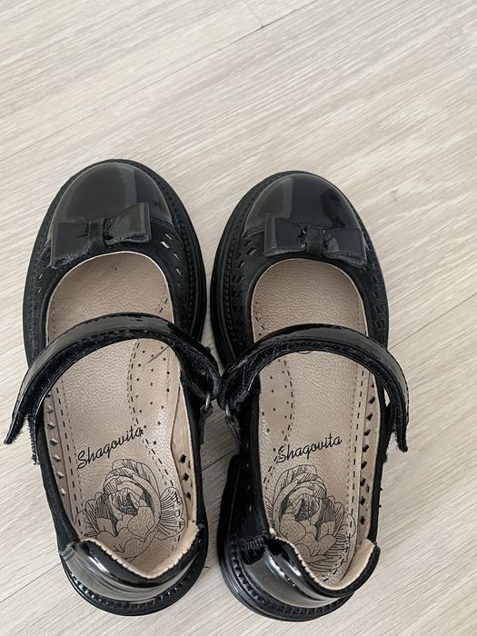 Черные туфли лоферы для девочек р30