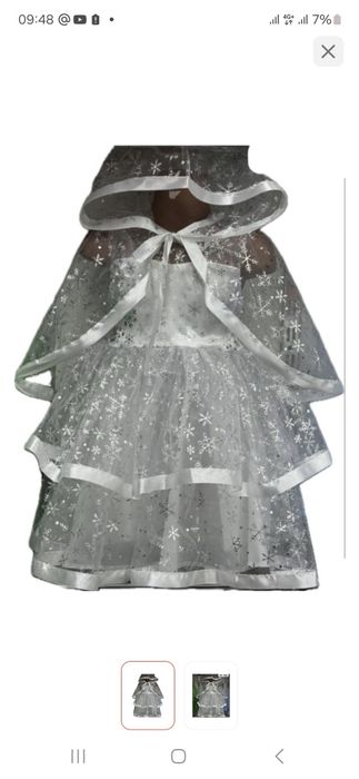 Продам платье снежинка