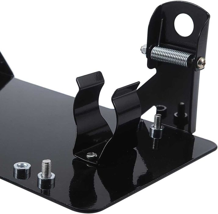 Suport prindere numar inmatriculare cu prindere pe role troliu inox