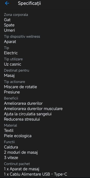 Aparat de masaj cervical