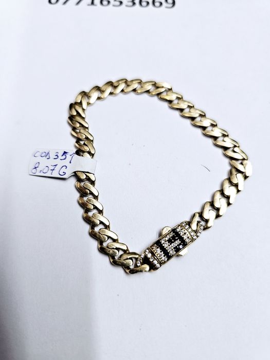 Vand bratara model cuban din aur 14 k 8.07 g cod 351