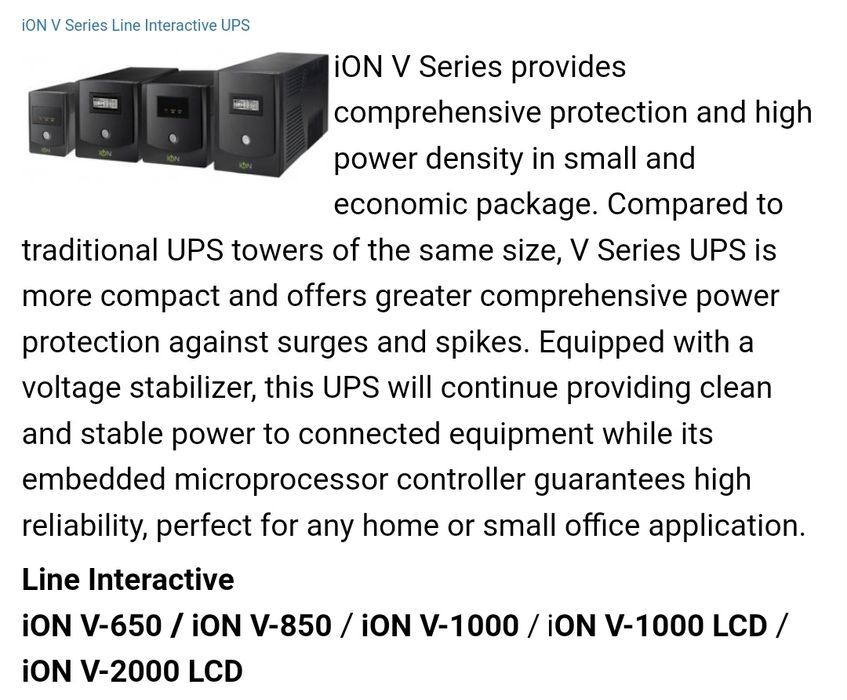 iON V-2000 LCD ups
