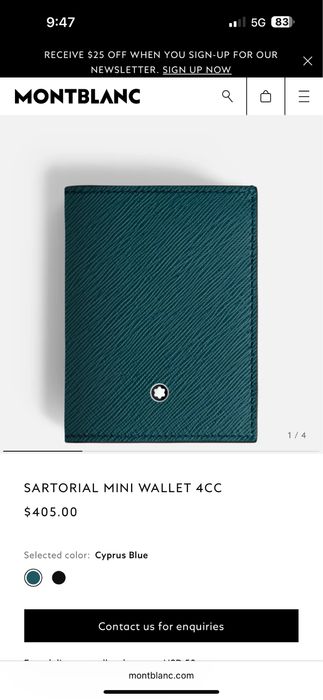 Кожен портфейл montblanc sartorial mini wallet 4CC