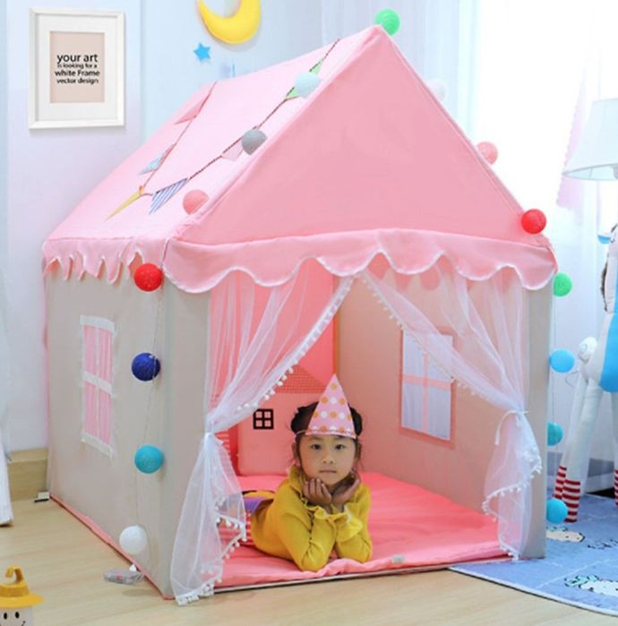 Укромный уголок для малышей в виде воздушного замка, который можно раз