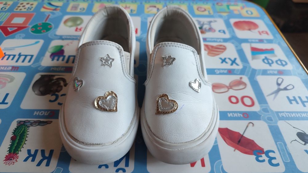 Обувь на девочку, "белые мокасины", 29р.