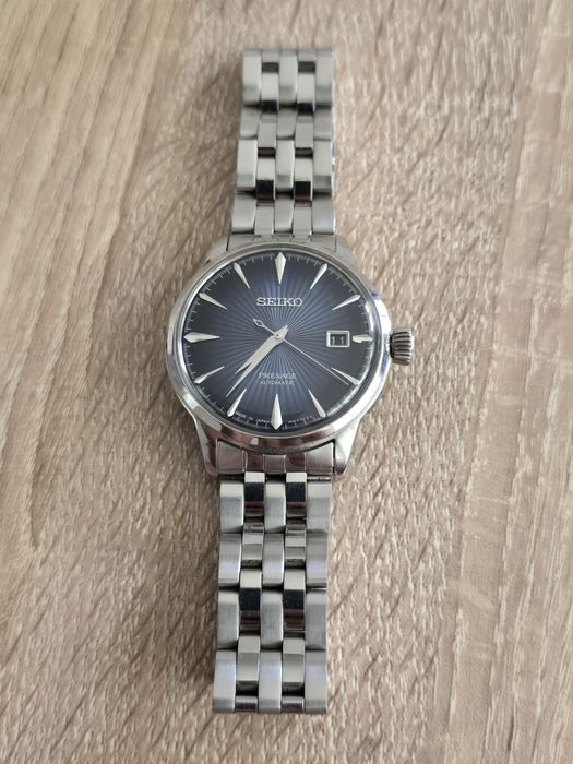 Мъжки часовник ​Seiko Presage Cocktail Time "Blue Moon" SRPB41J1 (Пълен комплект) – Като нов!