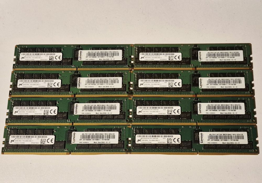 256GB RAM DDR4 2666MHz server ECC Micron
