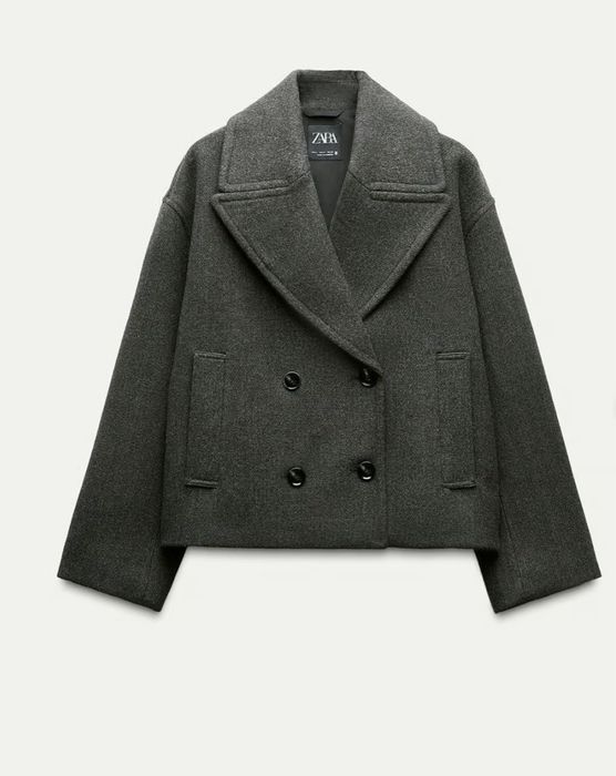 Късо преходно палто Zara л