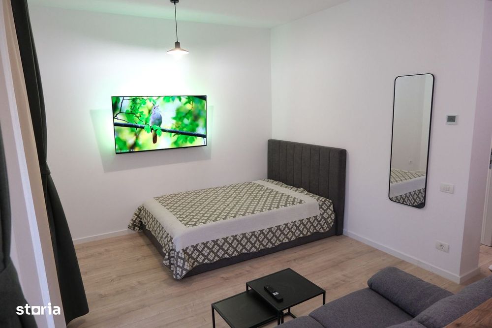 Garsoniera de inchiriat Ghica Apartments cu terasa privata