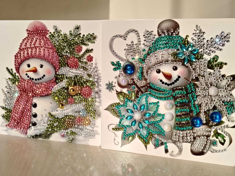 Коледни диамантени картички