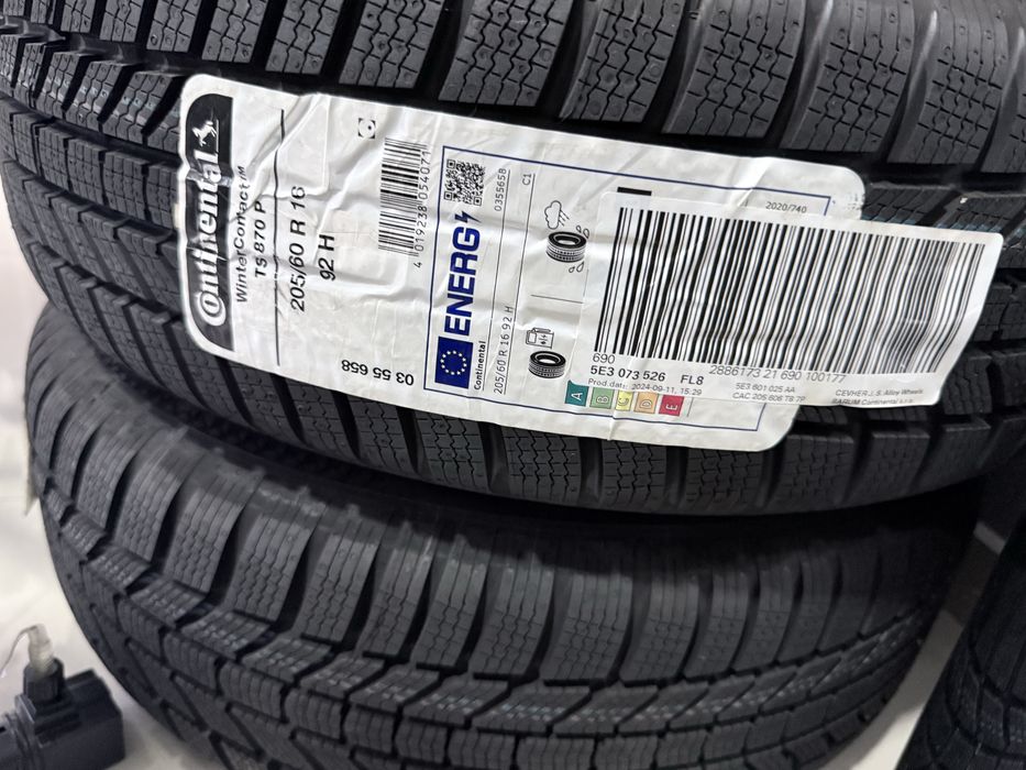 Anvelope roti jante 5x112 16 iarna 205 60 16 noi skoda vw continental