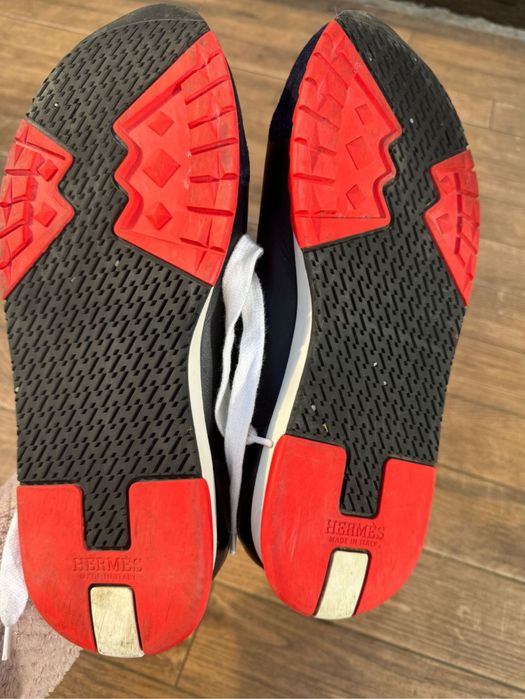 Pantofi Hermès Stadium Sneaker Blue, mărimea 42