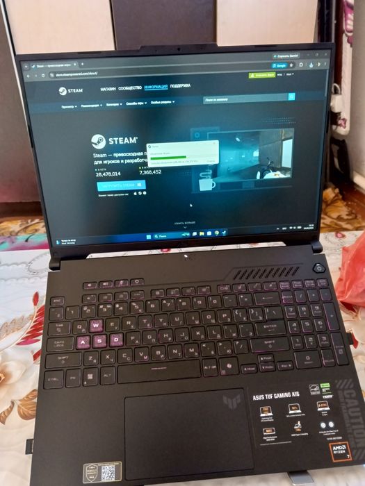 продам asus tuf a16 r7 170, rtx 4050