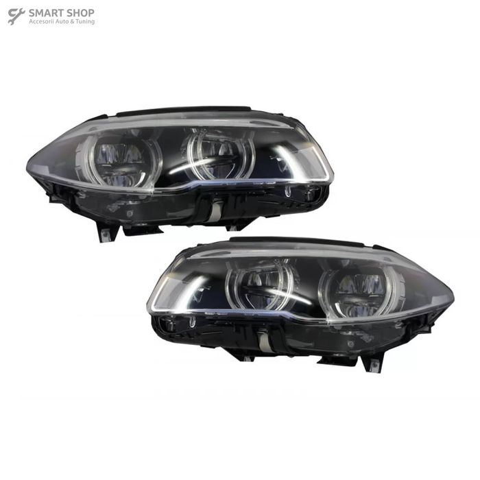 Faruri Full LED BMW F10 F11 5 Seria (2011-2013) Angel Eyes