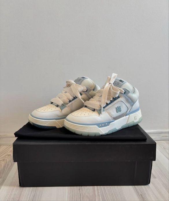 Amiri Ma-1 white white&blue