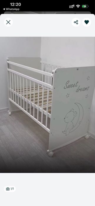 Детский кровать с матрасом