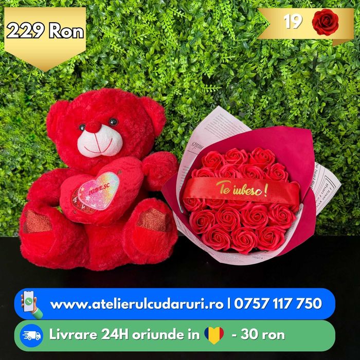 Buchete Trandafiri Sapun orice culoare, livrare rapida