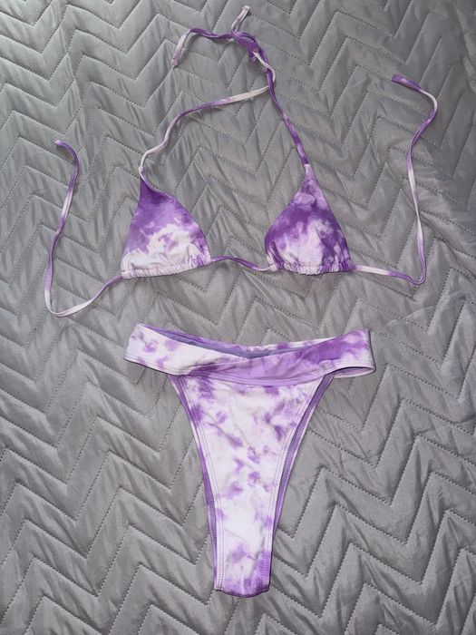 Чисто нов дамски бански от две части (Tie-Dye / лилав)