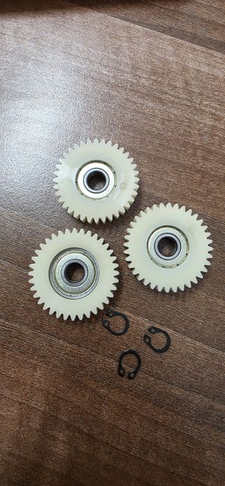 Set 3 pinioane planetare 36T (38mm) motor bicicletă electrică (Bafang, e-bike) + siguranțe
