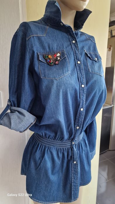 Дънкови ризи с бродерии