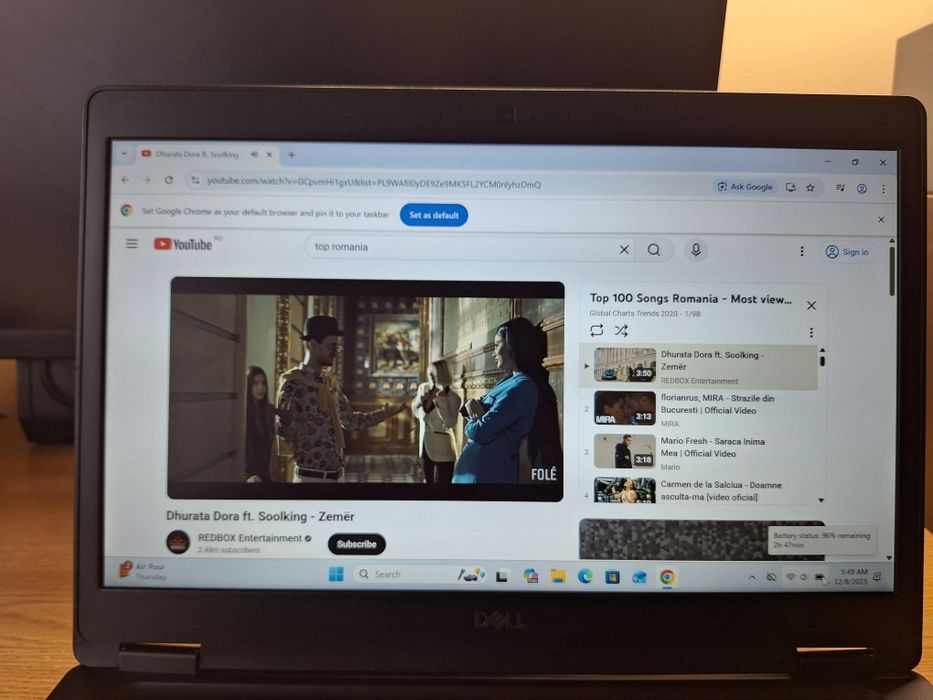 Laptop Dell latitude 5490, intel i5 gen. 8-a