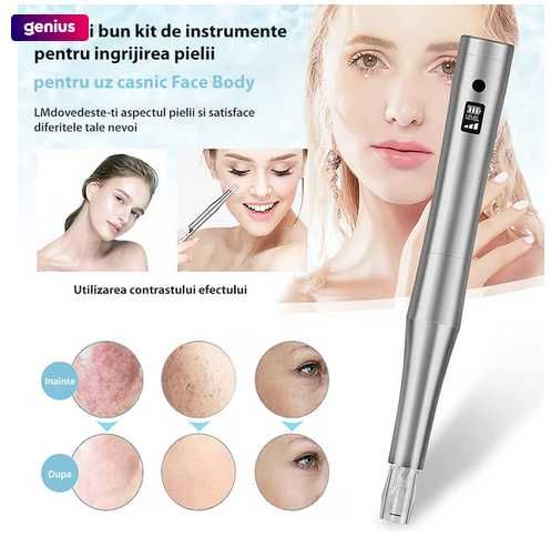 Микро игла за кожа, Chucai, 3 скорости, Сив