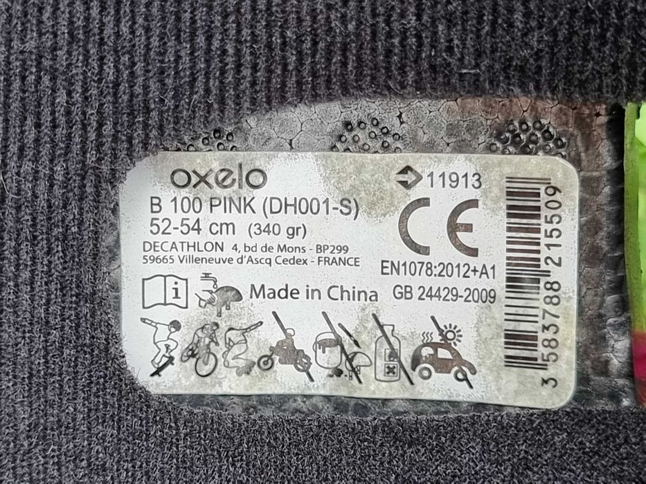 Casca Oxelo protectie copii, marime 52-54 cm, roz